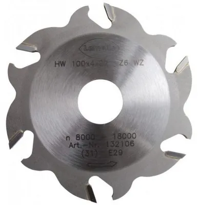 Immagine prodotto di Lamello HW-Nutfräser, 100 x 4 mm, Z6 Wechselzahn (3+3) | 132106
