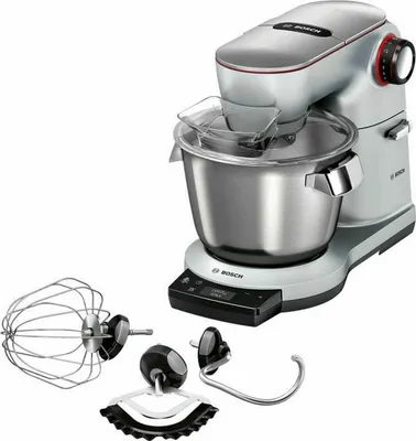 Zdjęcie produktu dla Bosch MUM9AX5S00, 5,5 l, Stal nierdzewna, Przyciski, Obrotowy, Stal nierdzewna, Aluminium, 1500 W