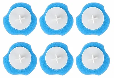 Ricambio spazzolino wc per scopino, testine spugna blu, 6 pezzi - Ninjasponges