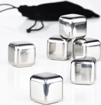 Produktbild von Edelstahl- Eiswürfel-Set, 7-tlg.