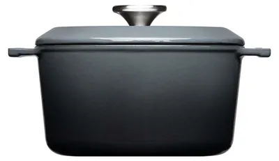 Produktbild von WOLL Bratentopf Iron Ø24cm 5,2l Carbon Grey, 4,2 l, Grau, Keramik, Gas, Halogen, Induktion, Silikon, 24 cm, 110 mm