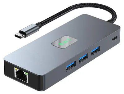 Obrázok produktu pre INF 8-in-1 USB C Hub, Dual 4K60Hz, Gigabit Ethernet Adapter