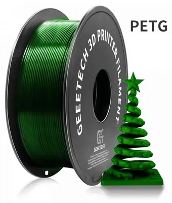 Obrázek produktu pro Filament PETG – filament pro 3D tiskárny, průměr 1,75 mm – cívka 1 kg – pro tiskárny FDM/FFF – vakuově balené – zelené
