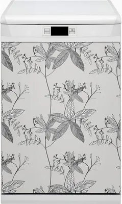 Obrázok produktu pre Magnetická podložka umývateľná v umývačke riadu kuchynské magnety dekor 45x80 cm - doodle flowers
