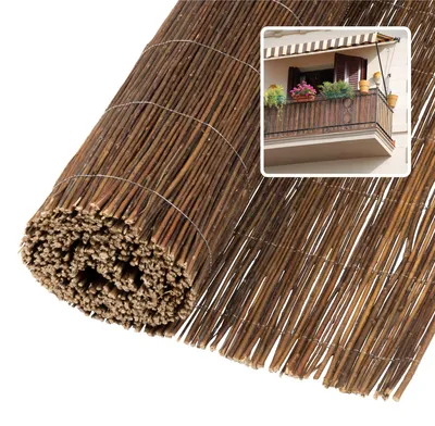 Produktbild von Jardinion Weidenmatte 120 x 300cm Sichtschutz, Weidenzaun als Balkonsichtschutz auch für Garten und Terrasse geeignet, Sichtschutzzaun aus 100% Weide einfach montiert
