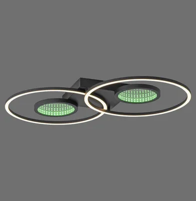Produktbild von JUST LIGHT TUNEL LED Deckenleuchte CCT Dimmbar 35,8W 2-fach schwarz 15160-18