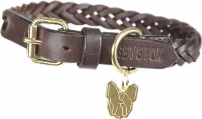 Obrázek produktu pro Digby & Fox - Obojek pro psy, kostkovaný, kožený ER2227 (XXL - Výstřih: 22 in-25 in) (hnědý)