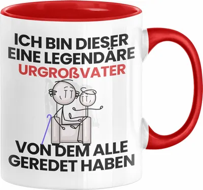 Produktbild von Urgroßvater Geschenk Tasse Lustige Geschenkidee Geburtstag für Urgroßvater Ich Bin Dieser Legendäre Urgroßvater Von Dem Alle Geredet Haben Kaffee-Becher (Rot)