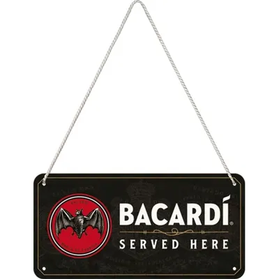 Zdjęcie produktu dla Metalowy Plakat Zawieszka 10 X 20Cm Bacardi