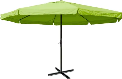 Immagine prodotto di Ombrellone Meran Pro, ombrellone da ristorazione con mantovana Ø 5m poliestere/alluminio 28kg ~ verde senza supporto