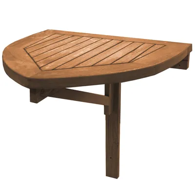 Produktbild von Wandklapptisch Teakholz Rund Sondrio Massivholz Wetterfest 50x50cm