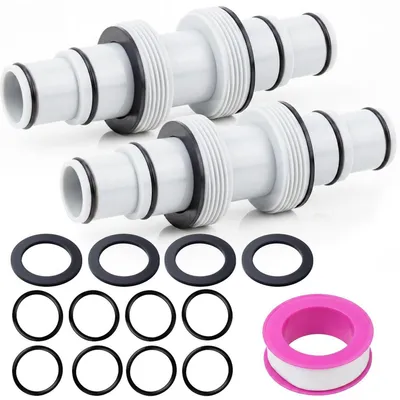 Immagine prodotto di Raccordi per tubi da piscina, a due vie, da 32/38 mm, confezione da 2 pezzi