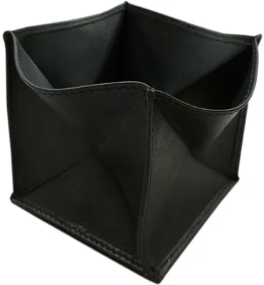 Imagen del producto de Cartera de cuero de vaca curtido vegetal, color negro