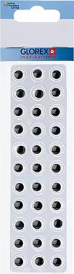 Produktbild von Glorex Wackelaugen rund 10 mm, 30 Stück