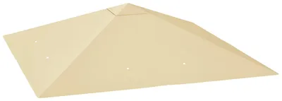 Image de Toile de remplacement pour pergola de 3 x 3 mètres - Tissu Oxford - Protection UPF 30 - 370 g/m² - Beige