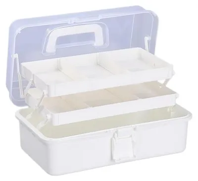 Imagen del producto de Caja de almacenamiento multifuncional con 3 estantes