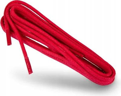 Produktbild von Dünne haltbare gewachste runde Schnürsenkel Kaps 60 cm - Rot (0031)