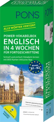 Produktbild von PONS Power-Vokabelbox Englisch in 4 Wochen für Fortgeschrittene