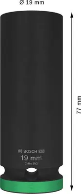 Produktbild von PRO Impact Steckschlüsselsatz, 1/2", 19 mm, tief