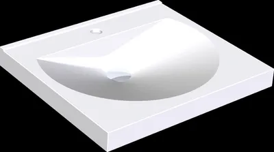 Image de Meuble de salle de bain KWC, modèle RONDA, en MIRANIT, dimensions 600x125x530 mm, vasque ronde