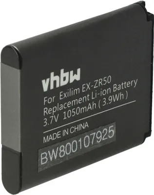 Produktbild von vhbw Akku Ersatz für Casio NP-160 für Kamera (1050 mAh, 3,7 V, Li-Ion)