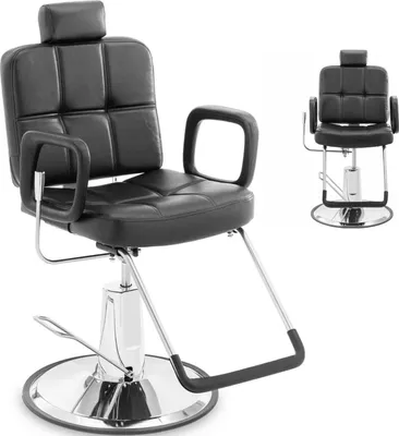 Produktbild von Physa KESWICK Friseur- und Kosmetikstuhl mit Kopfstütze und Fußstütze - schwarz