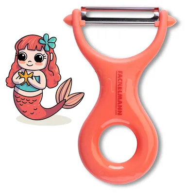 Immagine prodotto di Mini pelapatate Fackelmann per frutta e verdura  Impugnatura ergonomica, due raschietti integrati, lama inossidabile, lavabile in lavastoviglie