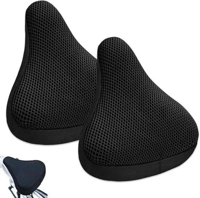 Productafbeelding van Fietszadelhoes - ademende gevoerde zadelhoes - 2 stuks - fietsaccessoires voor racefietsen en mountainbikes