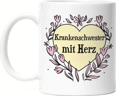 Produktbild von Krankenschwester mit Herz Tasse Geschenkidee Zum Danke Sagen Beste Krankenschwester