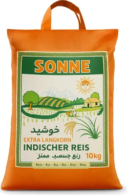 Produktbild von Khorshid Sonne Basmati Reis Darbari Extra Langkorn Reis 10 Kg