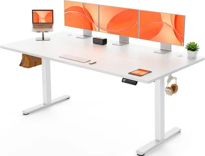 Produktbild von Elektrisch verstellbarer Schreibtischaufsatz, 160x80 cm, weiß, mit Memory-Funktion