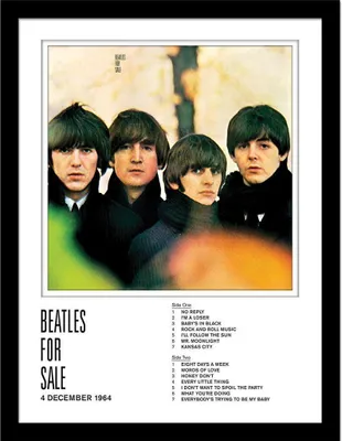 Immagine prodotto di The Beatles - Stampa incorniciata "Beatles For Sale" PM10353 (40 cm x 30 cm) (Bianco/Nero)