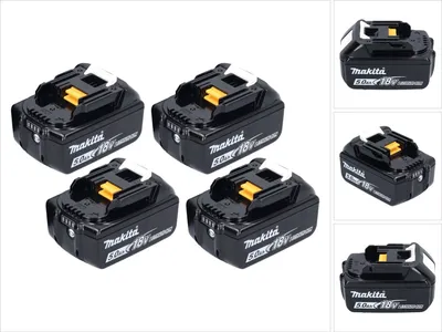 Obrázok produktu pre Sada batérií Makita 4x BL 1850 B 18 V 5,0 Ah / 5000 mAh Li-Ion ( 4x 197280-8 )