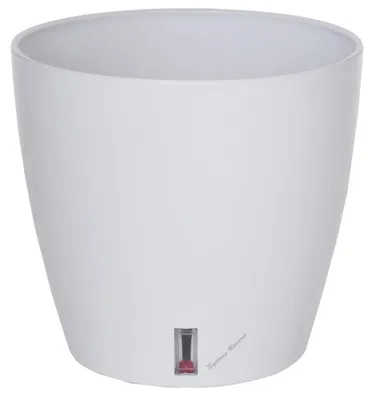 Image de Pot de fleurs à réserve d'eau Hydrosystem Eva New Rond D30cm - H27,5cm - 14,5L - Blanc - Fabrication Française
