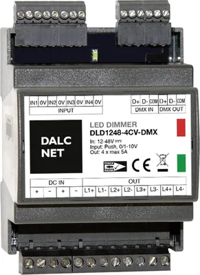 Obrázok produktu pre DALCNET 0-10 V 1-10 V Push-Dimm odporový stmievač DMX CV 960W 5 A 12V 48V