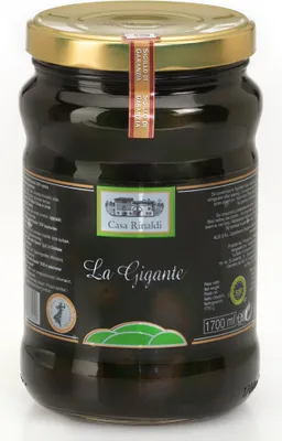Produktbild von Casa Rinaldi Der Riese La Bella di Cerignola DOP Schwarze Oliven 1680g