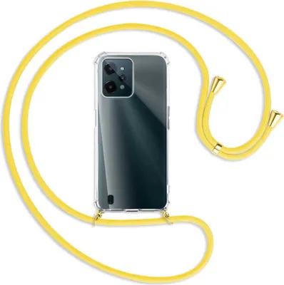Produktbild von Handykette Backcover-Schutzhülle mit Band (Metall goldfarben) für Realme C31 - gelb