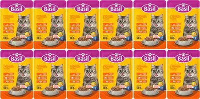 Obrázok produktu pre Bazalka mokré krmivo pre mačky 100g sáčok s morčacím mäsom x 12 ks