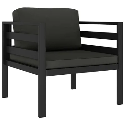 Produktbild von vidaXL Einzelsofas 2 Stk. mit Kissen Aluminium Anthrazit