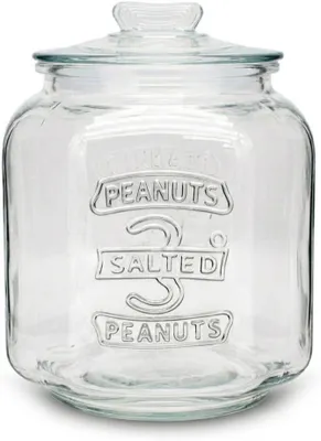Produktbild von 3L Vorratsglas mit Glasdeckel und Dichtung – Retro Bonbonglas für Peanuts, Süßigkeiten und Lebensmittel – Dekoratives Aufbewahrungsglas aus Glas
