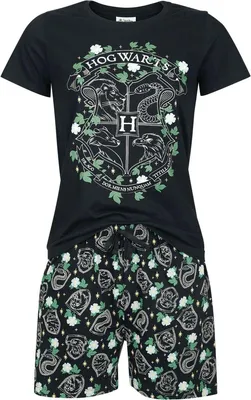 Produktbild von Harry Potter Schlafanzug Damen Hogwarts schwarz M