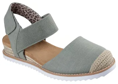 Immagine prodotto di Sandali da donna Skechers BOBS Desert Kiss Sun Shining, punta chiusa, verde oliva, taglia 40 EU
