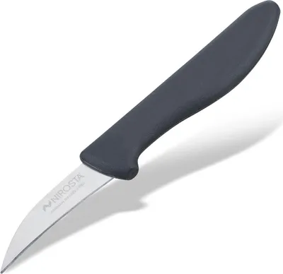 Produktbild von Nirosta Schälmesser mit ergonomischem Griff und gebogener Edelstahlklinge  Perfekt für Küchenprofis und Hobbyköche