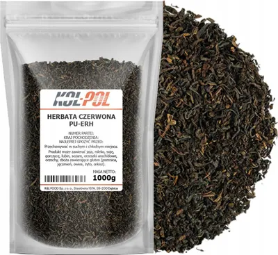 Zdjęcie produktu dla HERBATA CZERWONApoliuretan ERH 1kg Liściasta naturalna aromatyczna jakość Kol-Pol