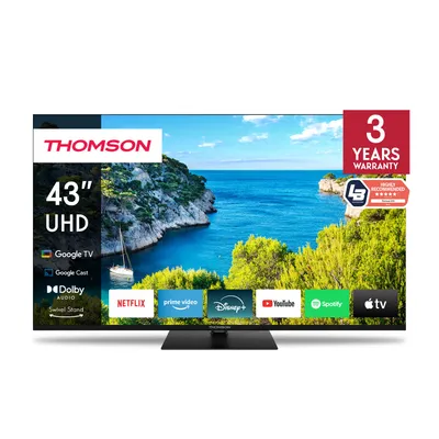 Obrázok produktu pre Thomson 43" (109 cm) 4K Ultra HD Smart Google TV, Wi-Fi, Dolby Audio, HDR10, Bluetooth 5.1, trojitý tuner, HDMI, CI+,  panel - 43UG5C14
