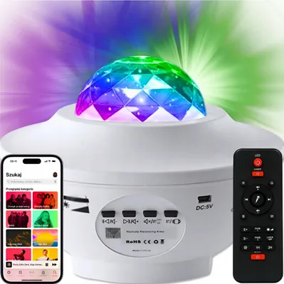 Produktbild von Led Star Projektor Nachtlicht 21 Effekte Bluetooth Fernbedienung Für Kinder