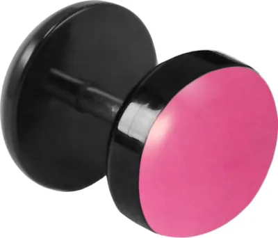 Produktbild von Fake Plug Ohrstecker Emaille Farbe - Pink