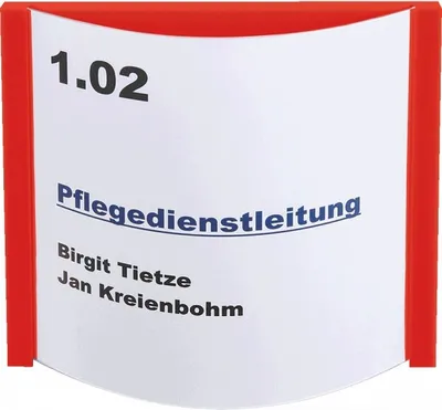 Produktbild von Schild I Türschild infoswing, rot, Acrylglasabdeckung, Einlegemaß 150x150mm