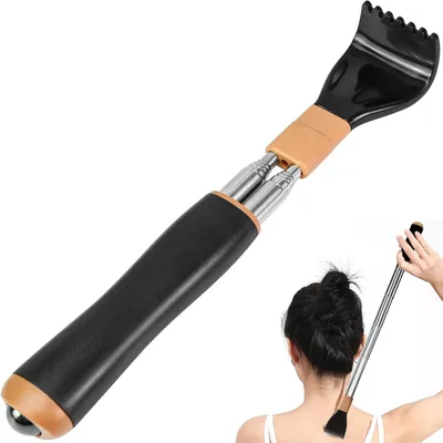 Produktbild von Ausziehbarer Rückenkratzer, Rückenkratzer Teleskop, Tragbarer ausziehbarer zweipoliger Rückenkratzer, 21-54cm, Mit Massagekugeln
