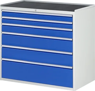 Produktbild von Rau Schubladenschrank m. Anti-Rutsch-Matte 6 Schubl-XXL 2x90 1x120 2x180 1x270mm